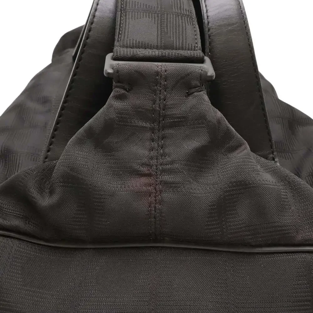 CHANEL Black Quilted Nylon Tote with Detachable Strap